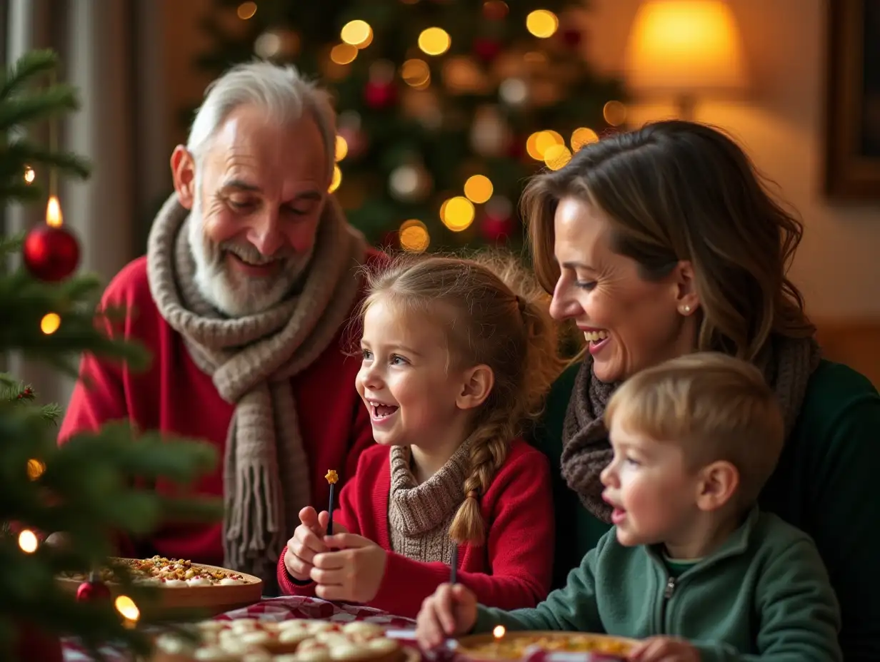 Multigenerational-Family-Celebration-Around-a-Festive-Fir-Tree