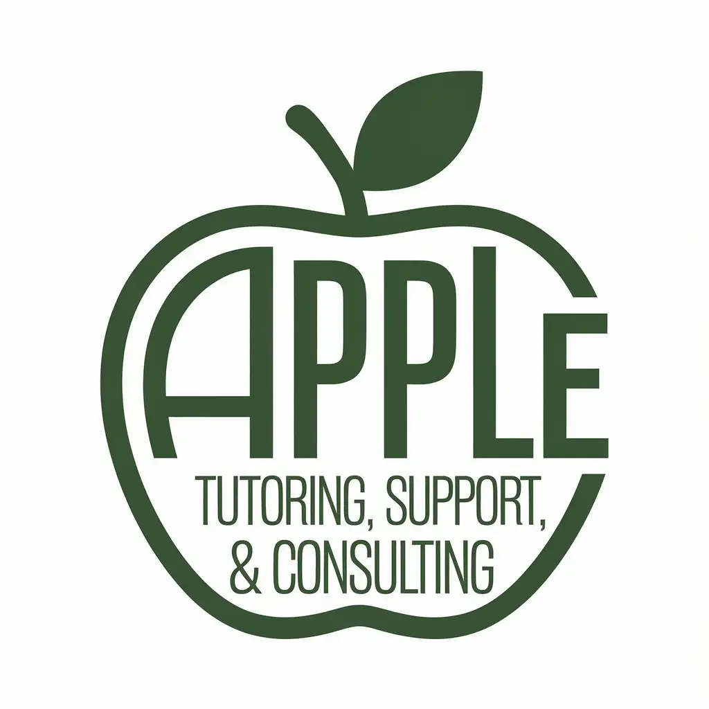 LOGO Design for Apple Tutoring Green Apple Symbolizing Technology and Creativity