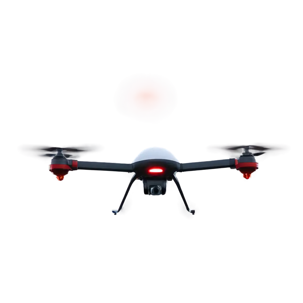 HighQuality-PNG-Image-of-Red-Drone-with-Flashing-Light-and-Water-Tank