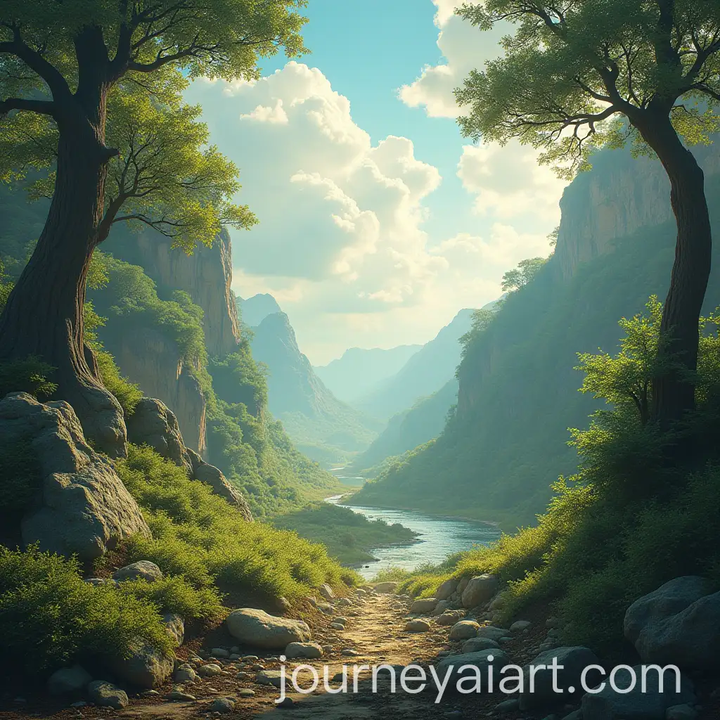 Serene-Aesthetic-View-of-Nature-with-Lush-Greenery-and-Scenic-Landscape