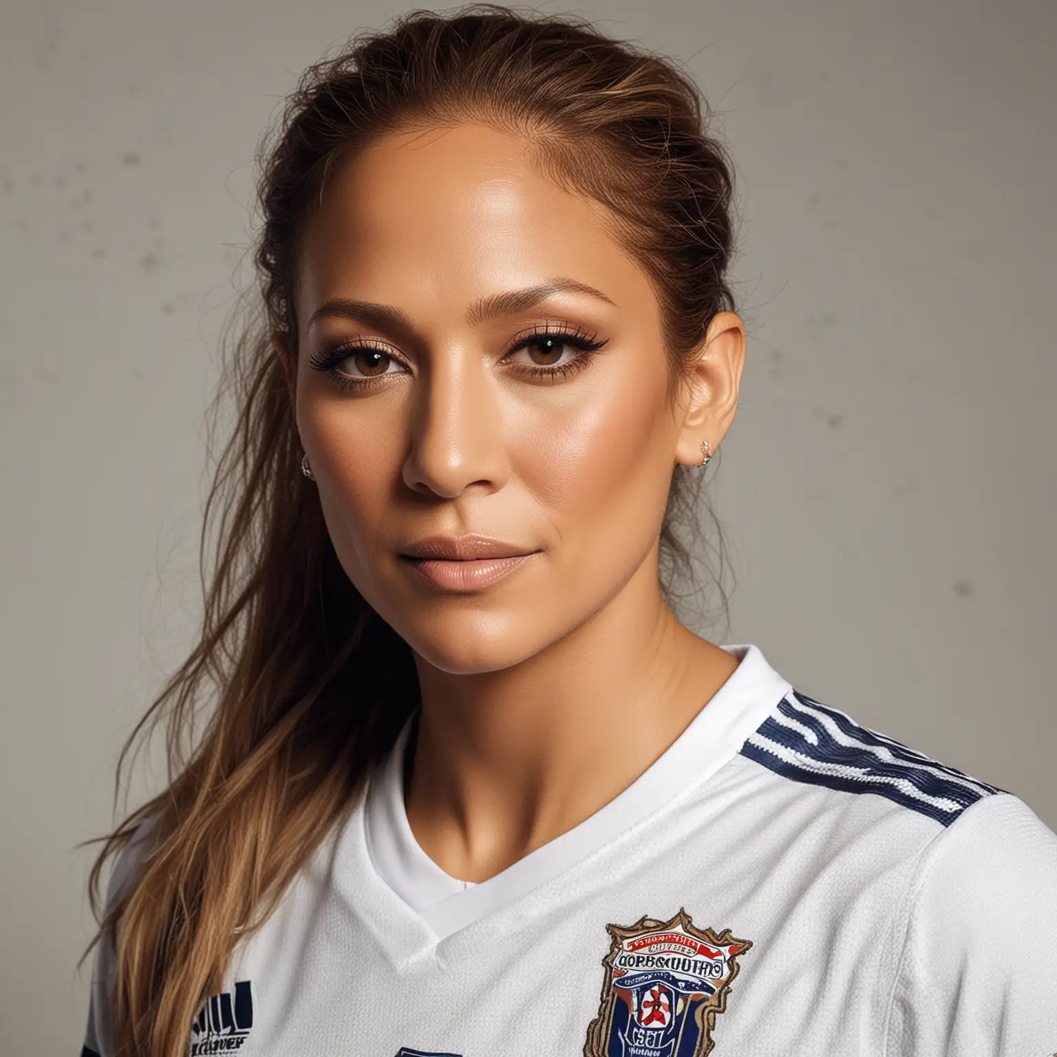 Soccer Player Portrait of Jennifer Lopez