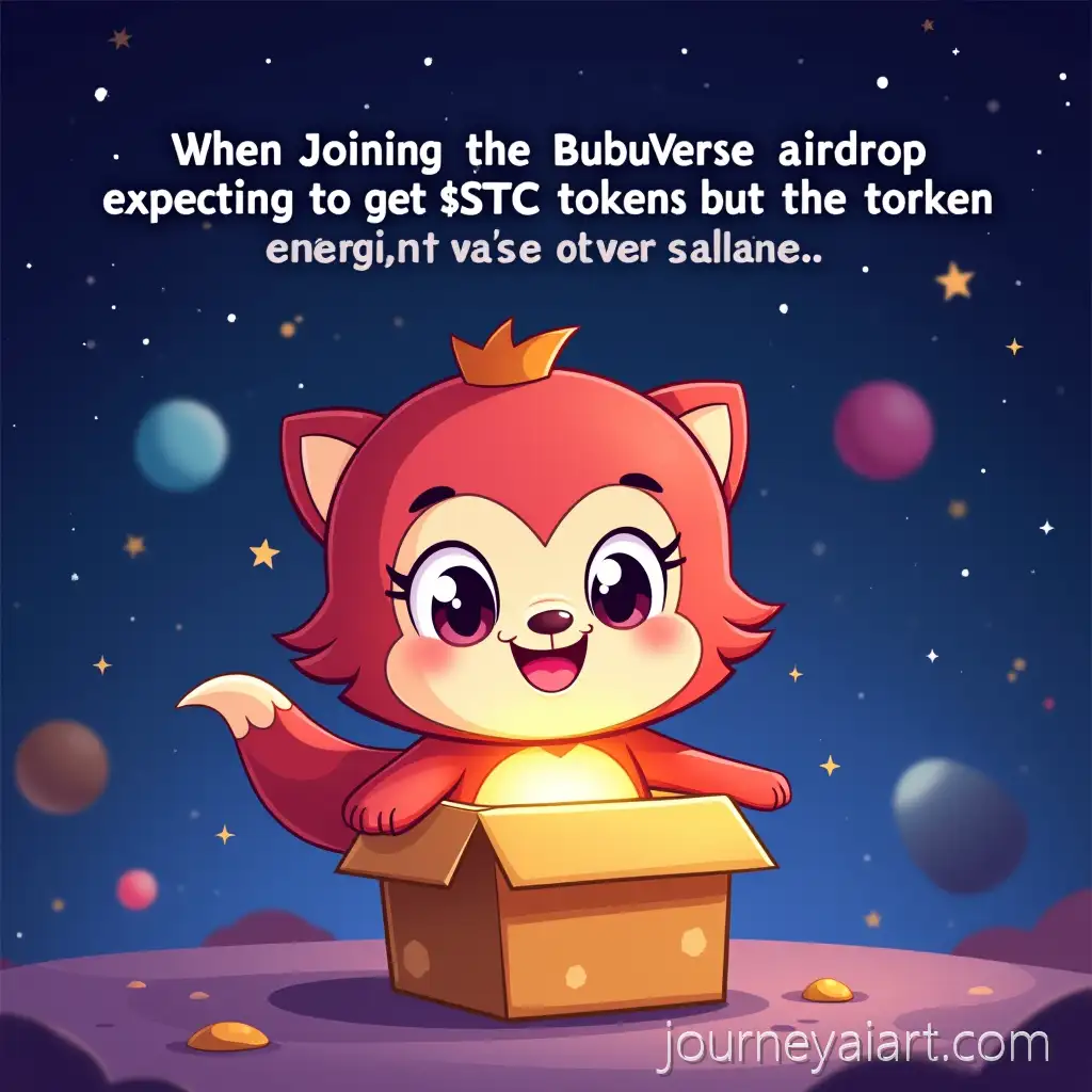 BubuVerse-Labubu-CharacterBubuVerse-character-opening-box-Opening-Genesis-Box-with-Hopeful-Expression-in-Space