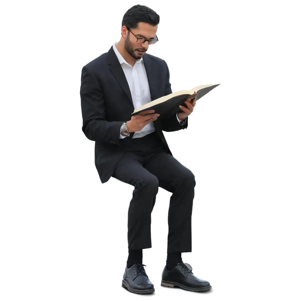 Person-Reading-a-Holy-Bible-PNG-Image-HighQuality-Transparent-Background-for-Diverse-Uses