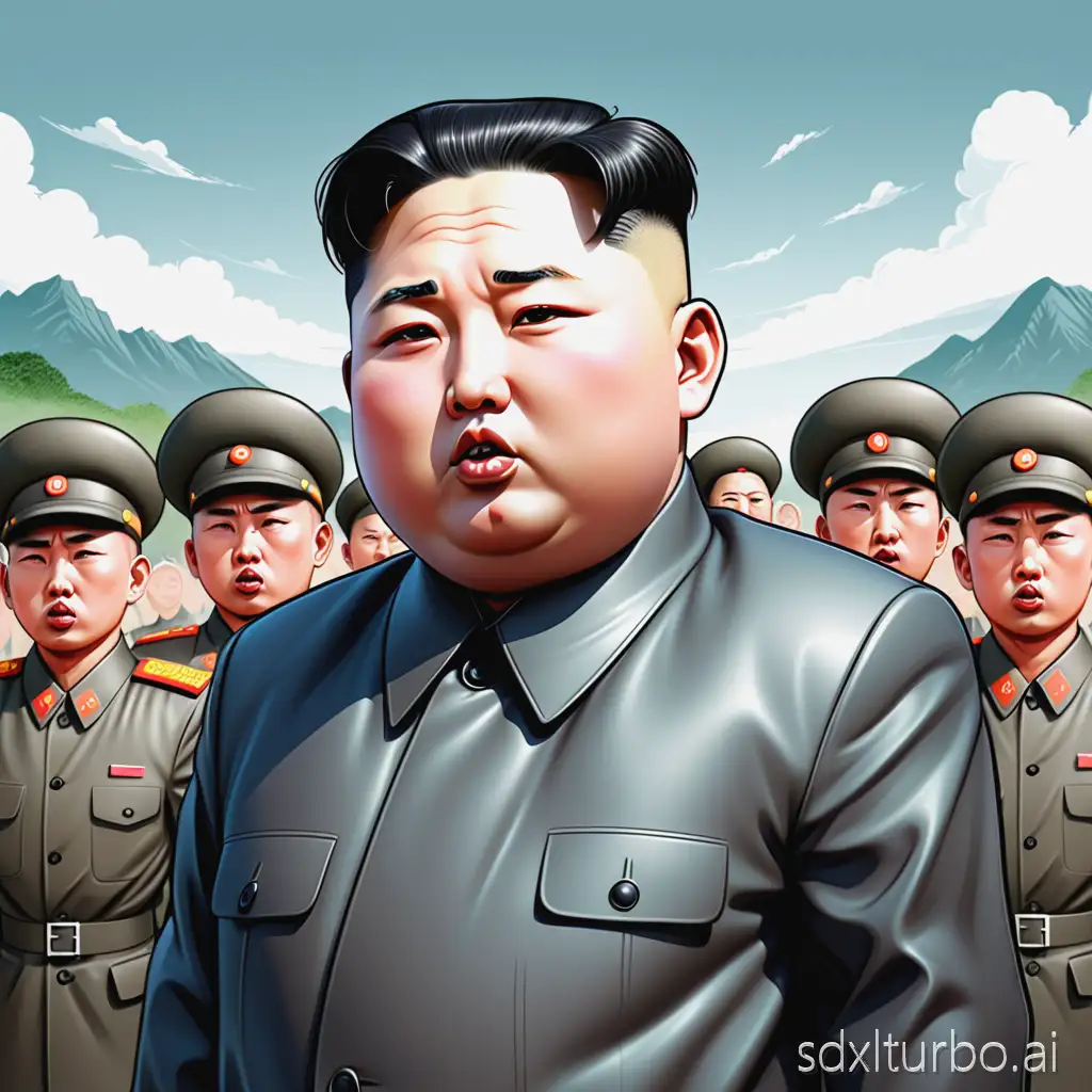 Manga style of Kim Jong-un