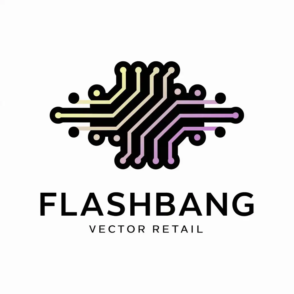 LOGO Design for Flashbang Techno Minimalistic Style for Retail Industry with Clear Background