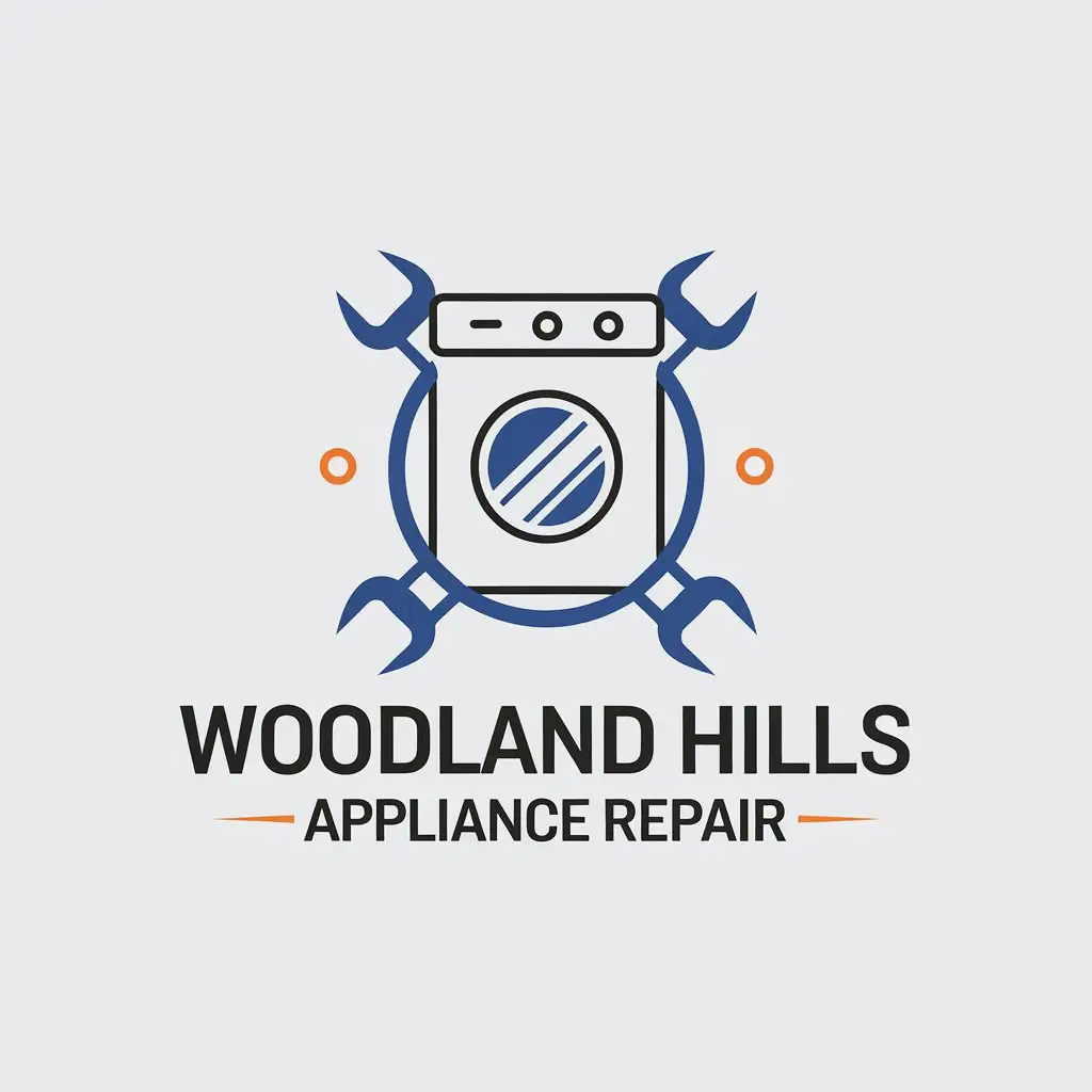 LOGO Design for Woodland Hills Appliance Repair Minimalistic Vector Logo with Appliance Repair Symbol and Clear Background