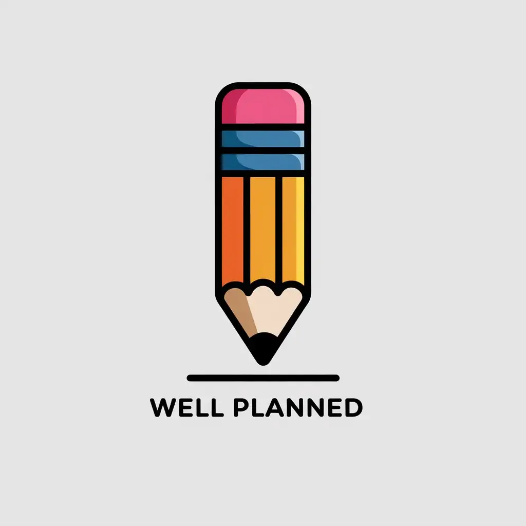 LOGO Design for Well Planned Minimalistic Pencil Symbol for Education Industry