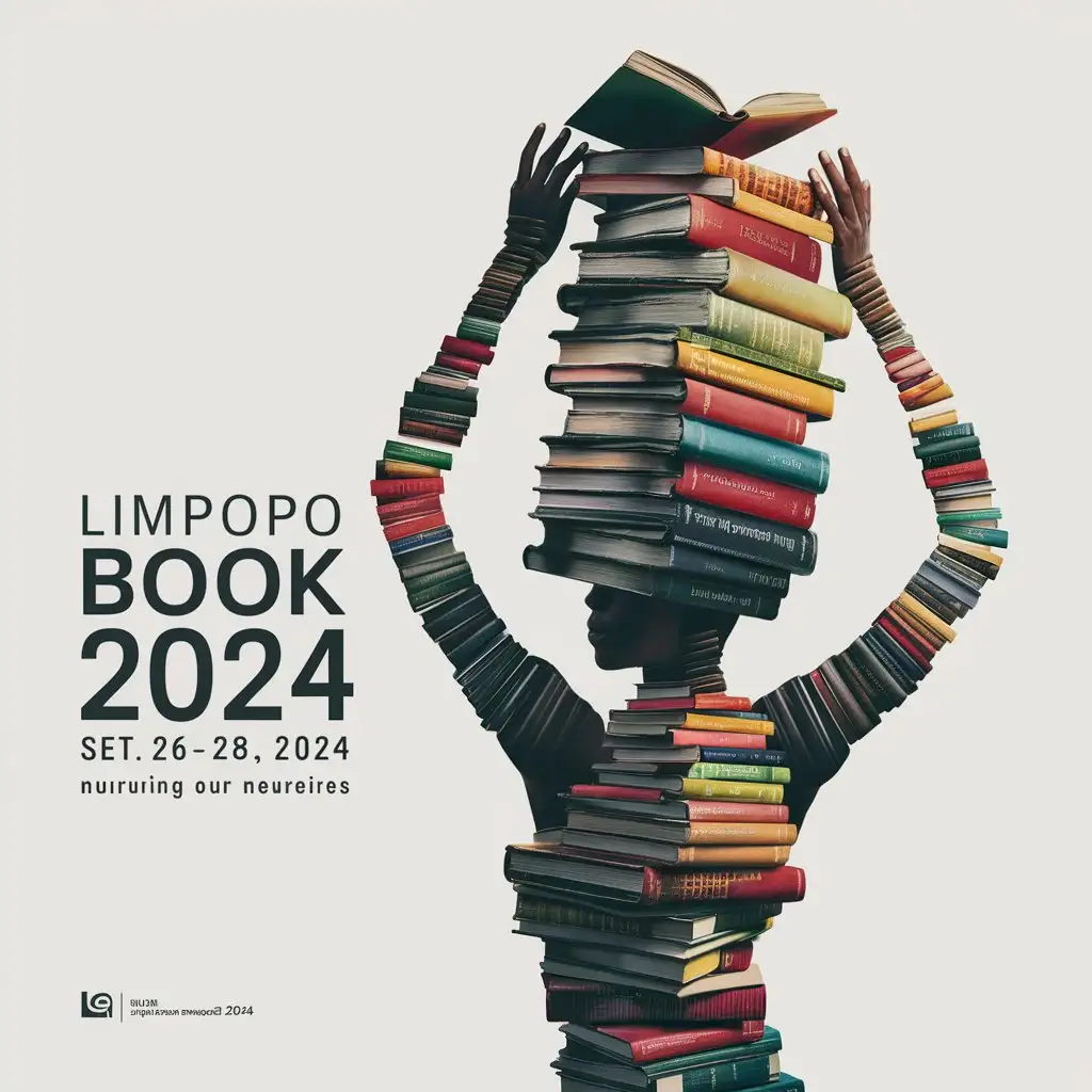 Silhouette of African Woman Made of Books at Limpopo Book Fair 2024