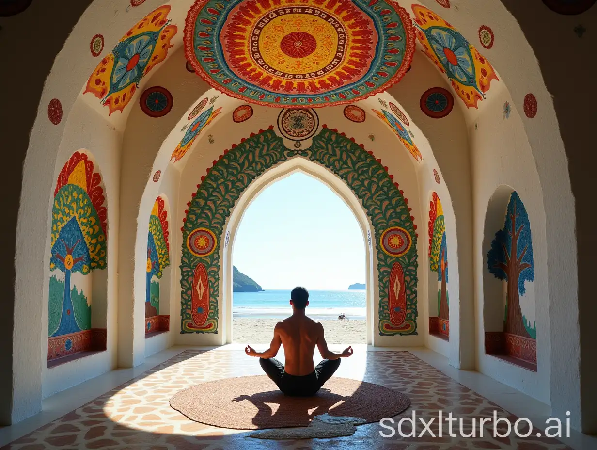 Yoga-Temple-with-Colorful-Mandalas-and-Nordic-Viking-Style