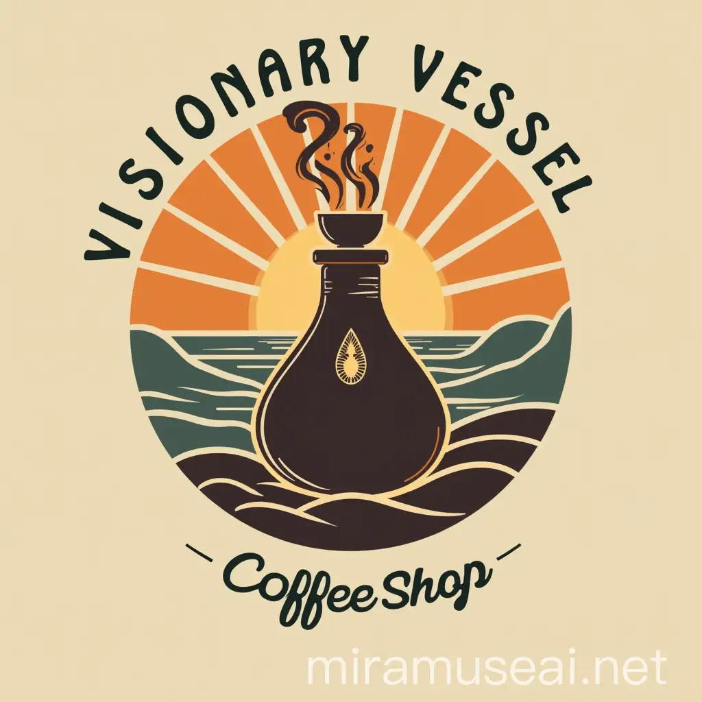 Creative Logo Design for Visionary Vessel Cafe