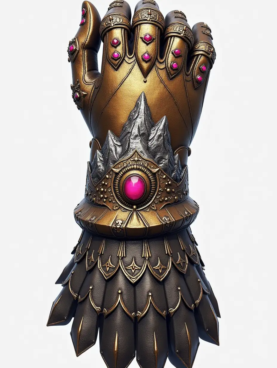 Dwarvish-Gauntlet-with-Mountain-HighRelief-and-Ruby-Embellishments