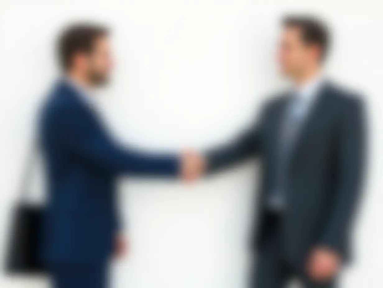 Create a PNG of 2 business man shaking hands