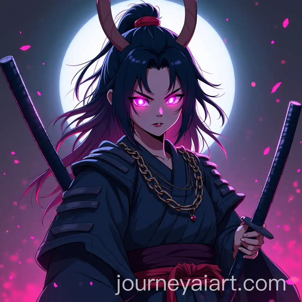 Mystical-Samurai-Anime-Figure-with-Neon-Chains-and-Glowing-Eyes