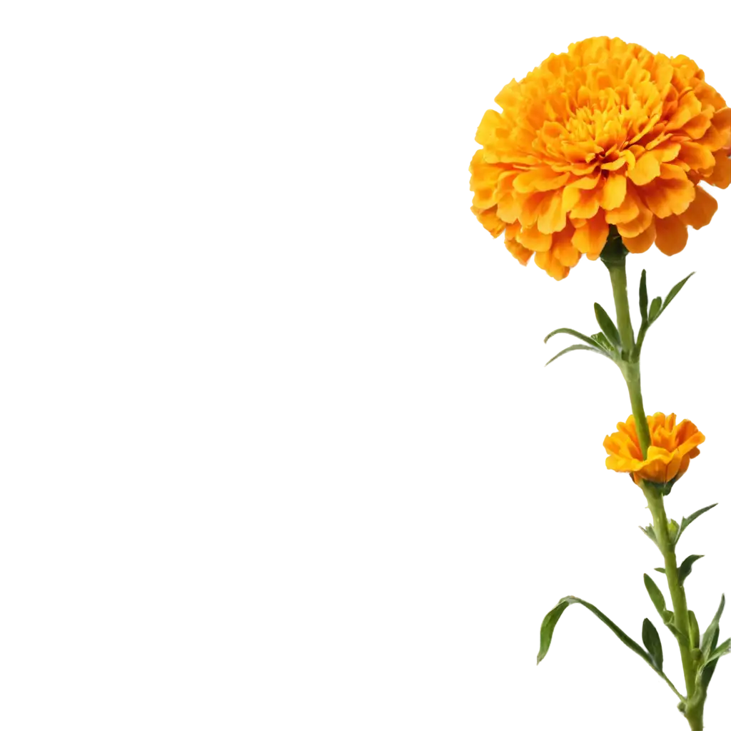 MARIGOLD-FLOWER-PNG-Image-Vibrant-Botanical-Illustration-for-Digital-Art-and-Floral-Design