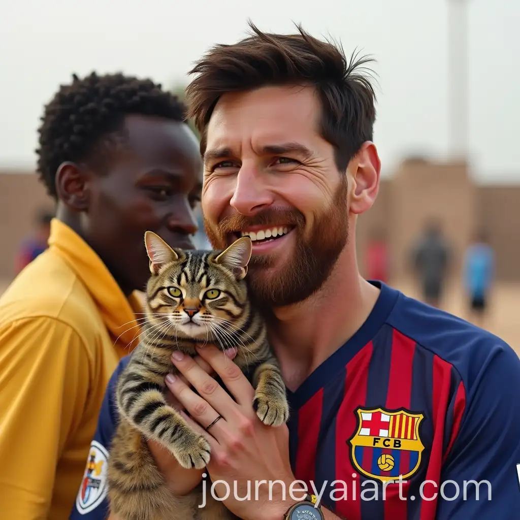 Lionel-Messi-with-a-Cat-in-Sudans-Desert-Landscape