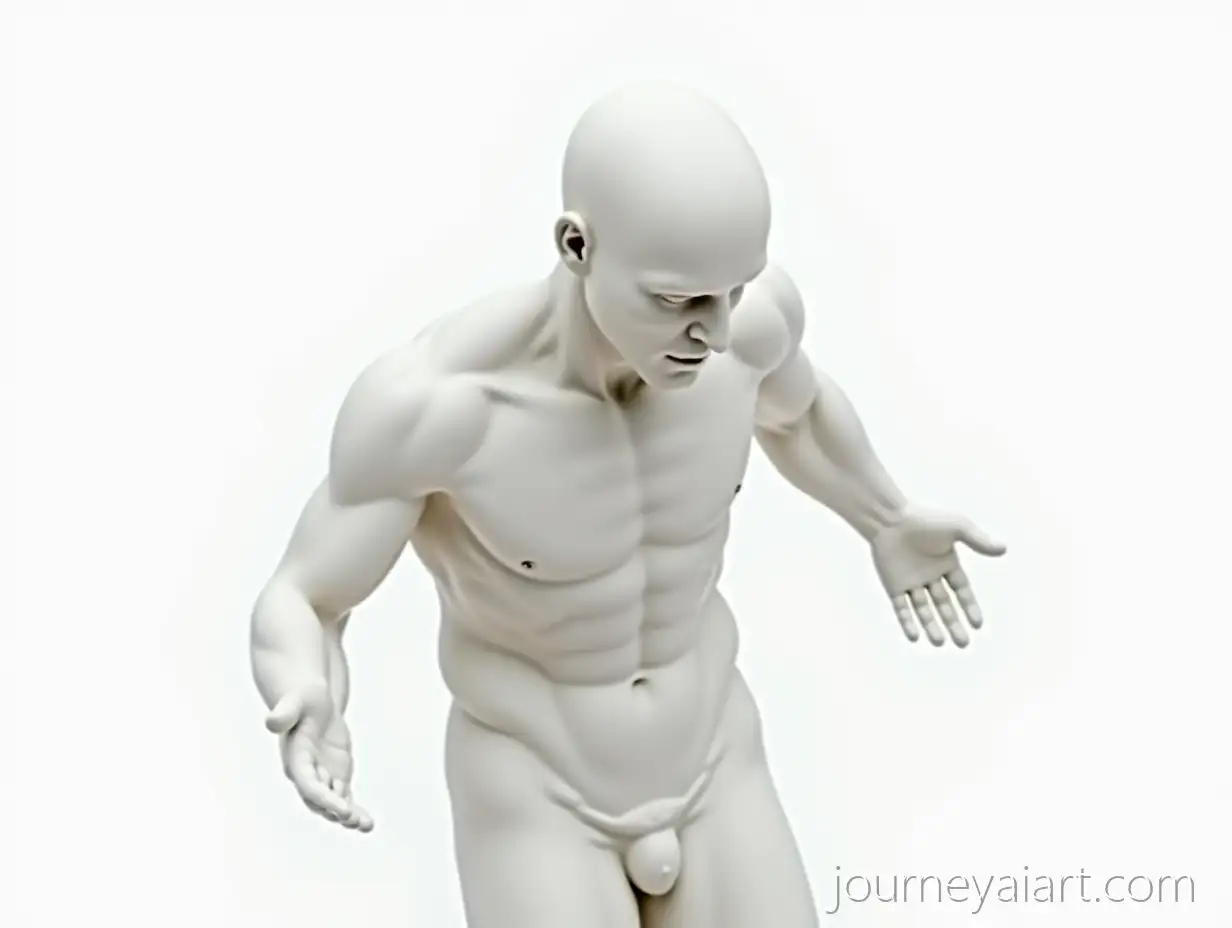 Statue-in-crucifixion-poseMale-Statue-in-a-CrucifixionInspired-Pose-with-SemiMuscular-Build-and-No-Facial-Features