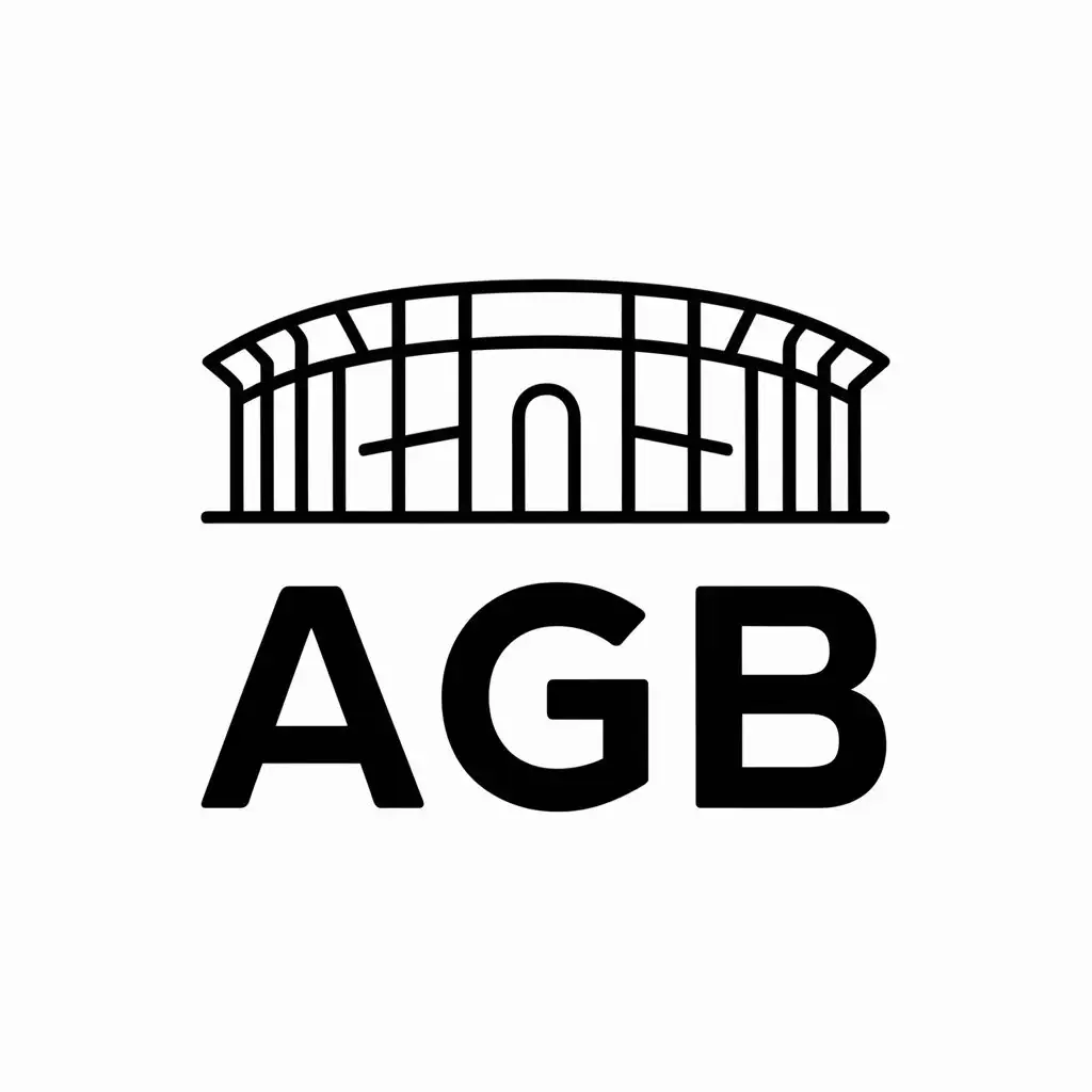 LOGO Design For AGB Stadium with Clear Background for Sports Fitness Industry