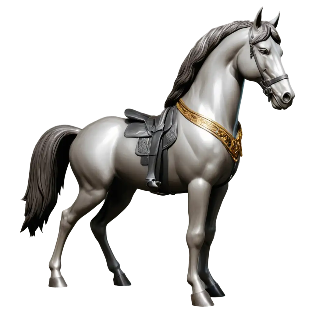 AI-Generative-Horse-Statue-Figurine-PNG-Medieval-Clipart-Free-for-Download