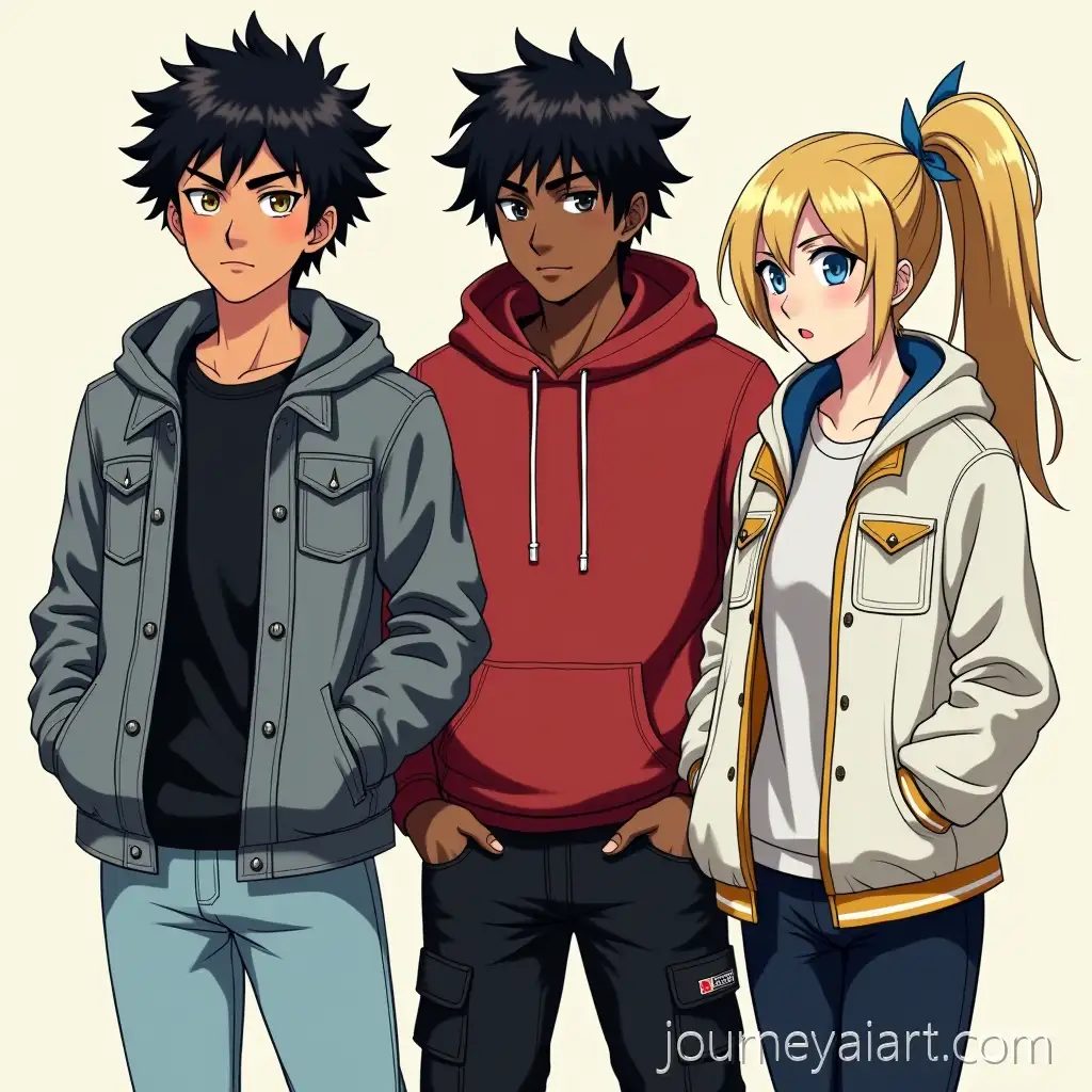 Young-Diverse-Group-of-Friends-in-Casual-Streetwear-with-Musical-Themes