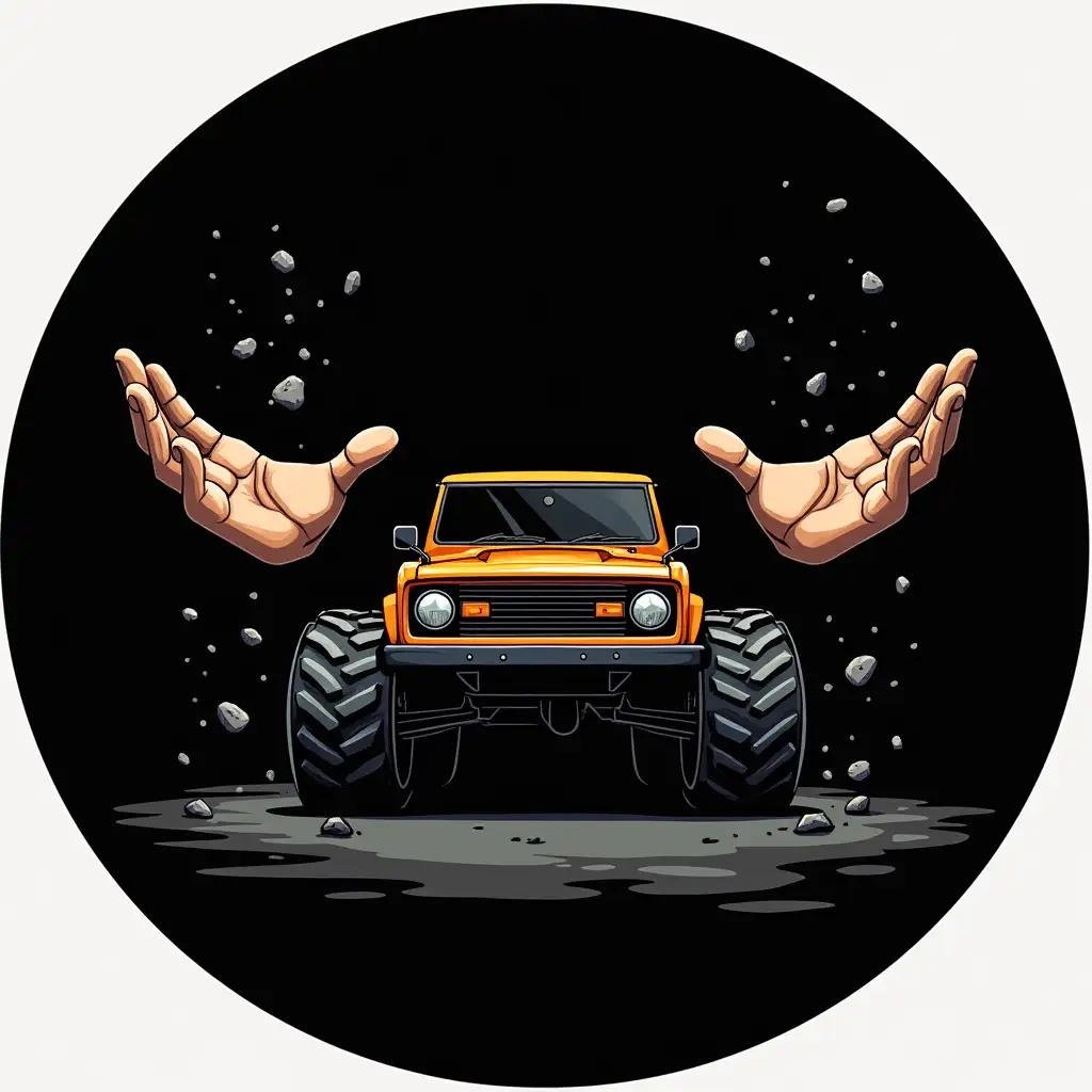 Dynamic-Logo-Featuring-a-RadioControlled-Car-and-Giant-Hands