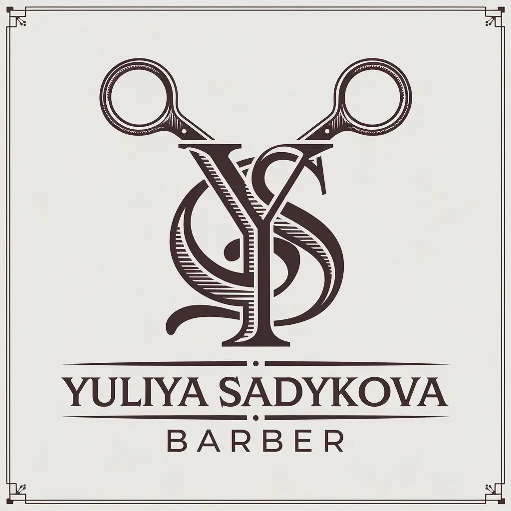 LOGO-Design-for-Yuliya-Sadykova-Barber-Fashionable-YS-Letters-Logo-on-a-Clear-Background