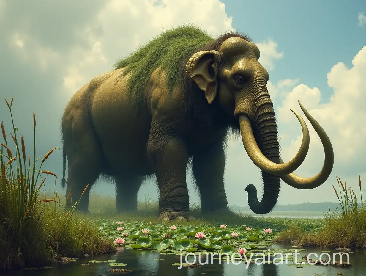 Majestic-Behemoth-in-a-Serene-Swamp-Landscape