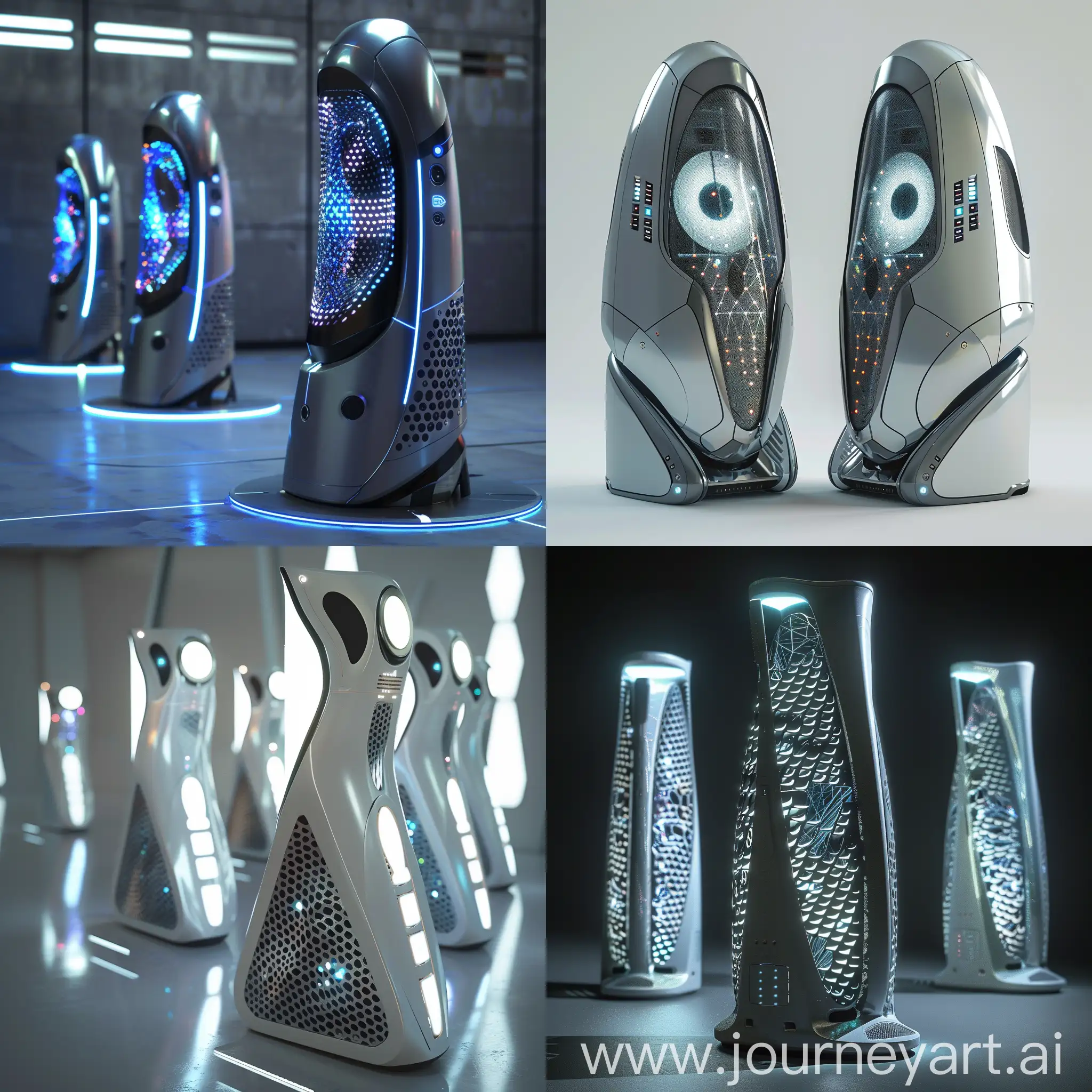 Futuristic-PC-Speakers-with-Pulsating-LED-Lights-and-Holographic-Displays