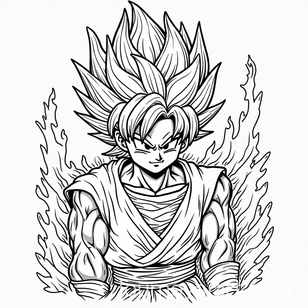 Dragon-Ball-Coloring-Book-Cover-Design-Featuring-Iconic-Characters-and-Action-Scenes