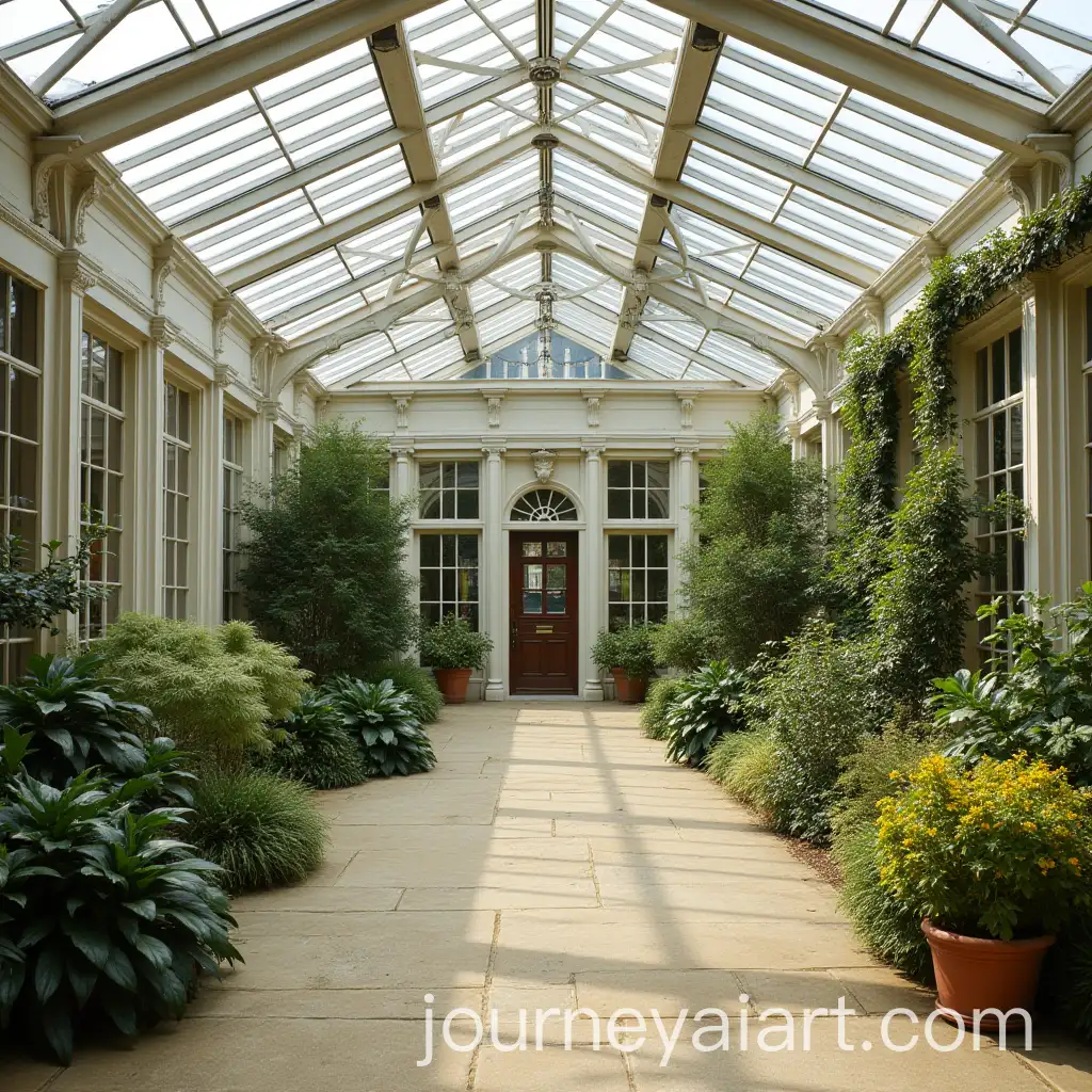 The-Orangery-at-Tortworth-Court-in-a-Serene-Garden-Setting