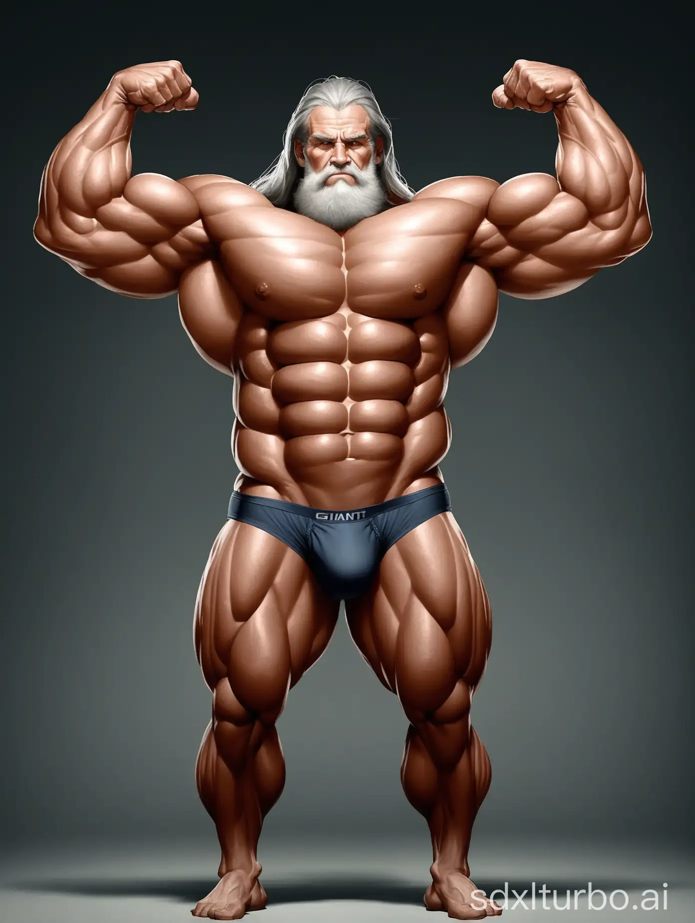 Very-Big-and-Strong-Elderly-Man-Showing-Off-Muscles