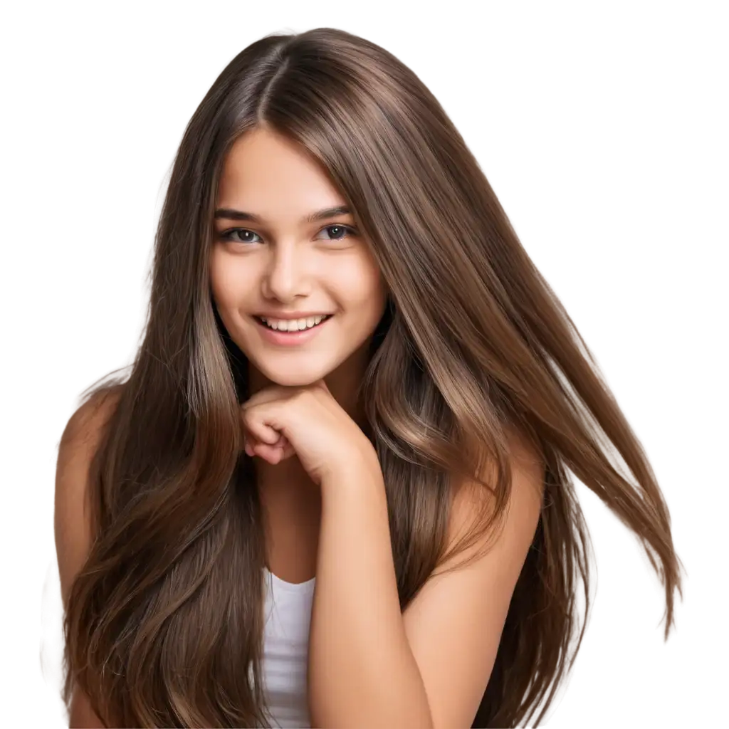 Girl-with-Shiny-Hair-PNG-Image-HighQuality-and-Versatile-for-Multiple-Applications