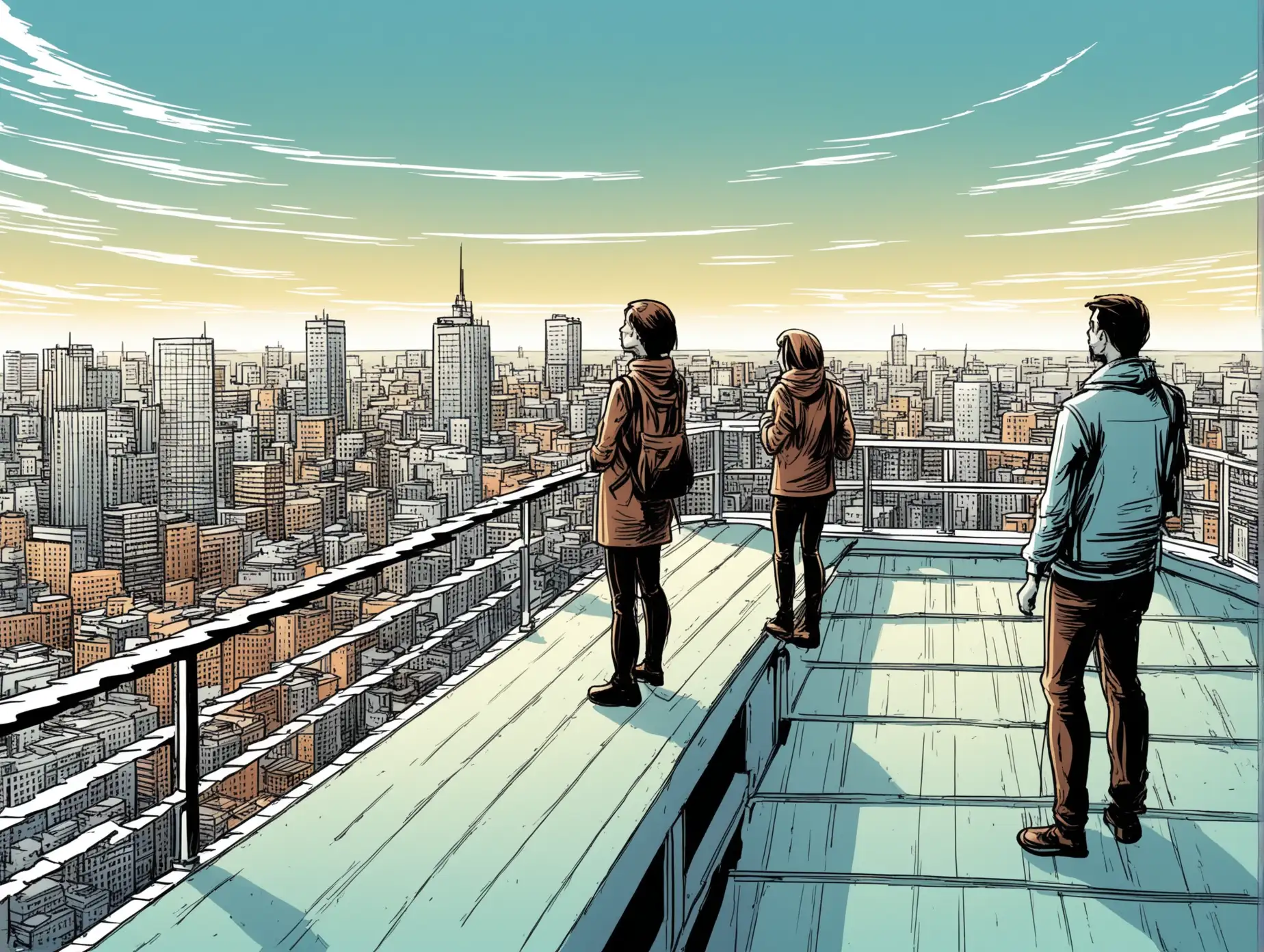 Observation-Deck-People-Admiring-City-Center-View