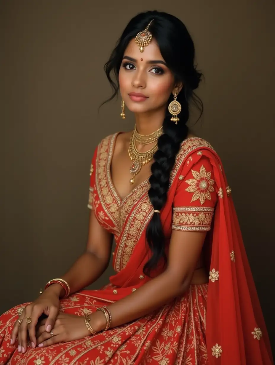 Beautiful-Indian-Woman-in-Traditional-Lahnga-with-Intricate-Embroidery-and-Jewelry