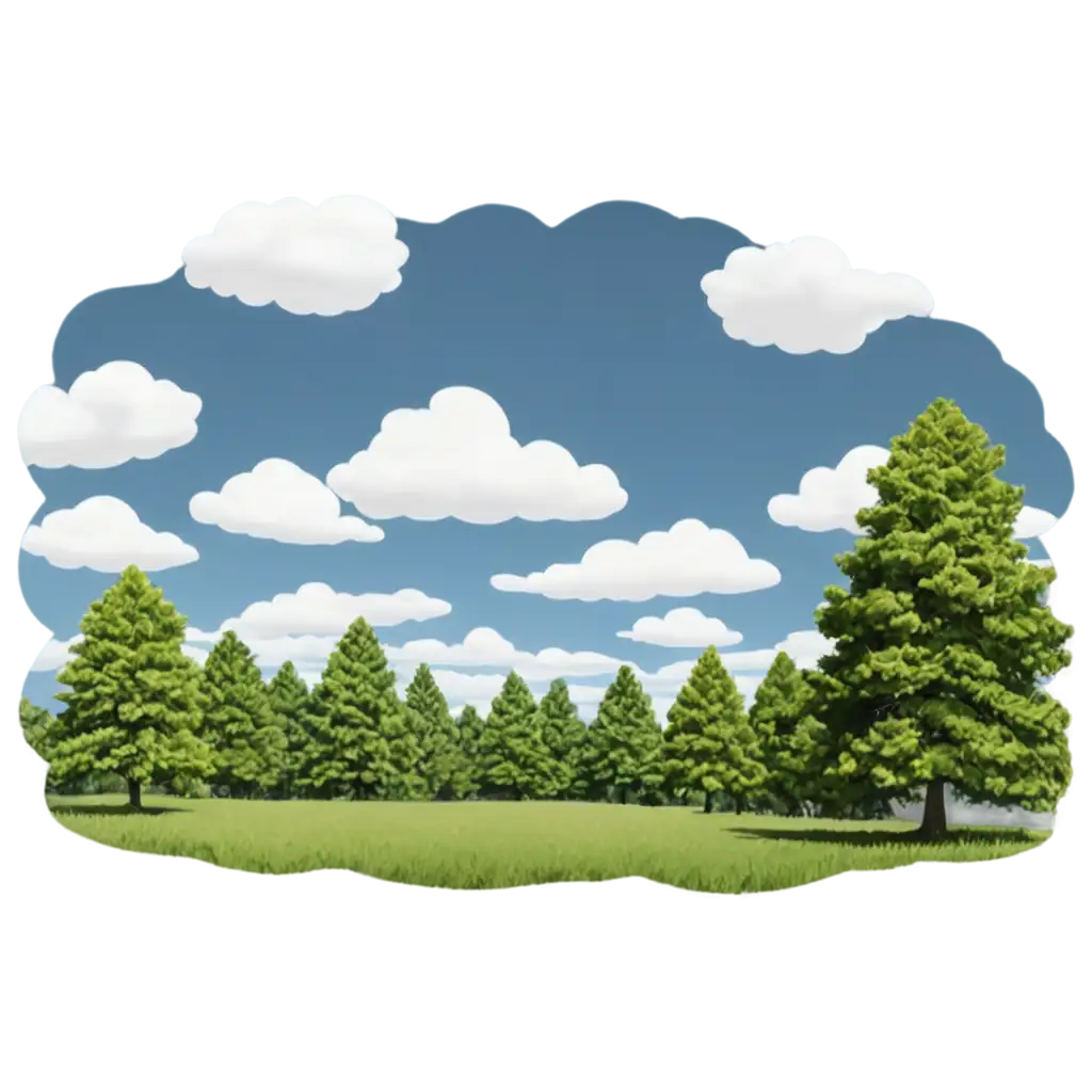 Round-Cartoon-Trees-and-Clouds-PNG-Image-for-Creative-Design-Projects