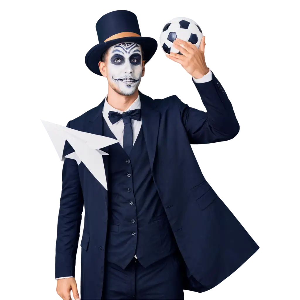 Magician-Soccer-Player-Playing-with-Paper-Airplanes-PNG-Image