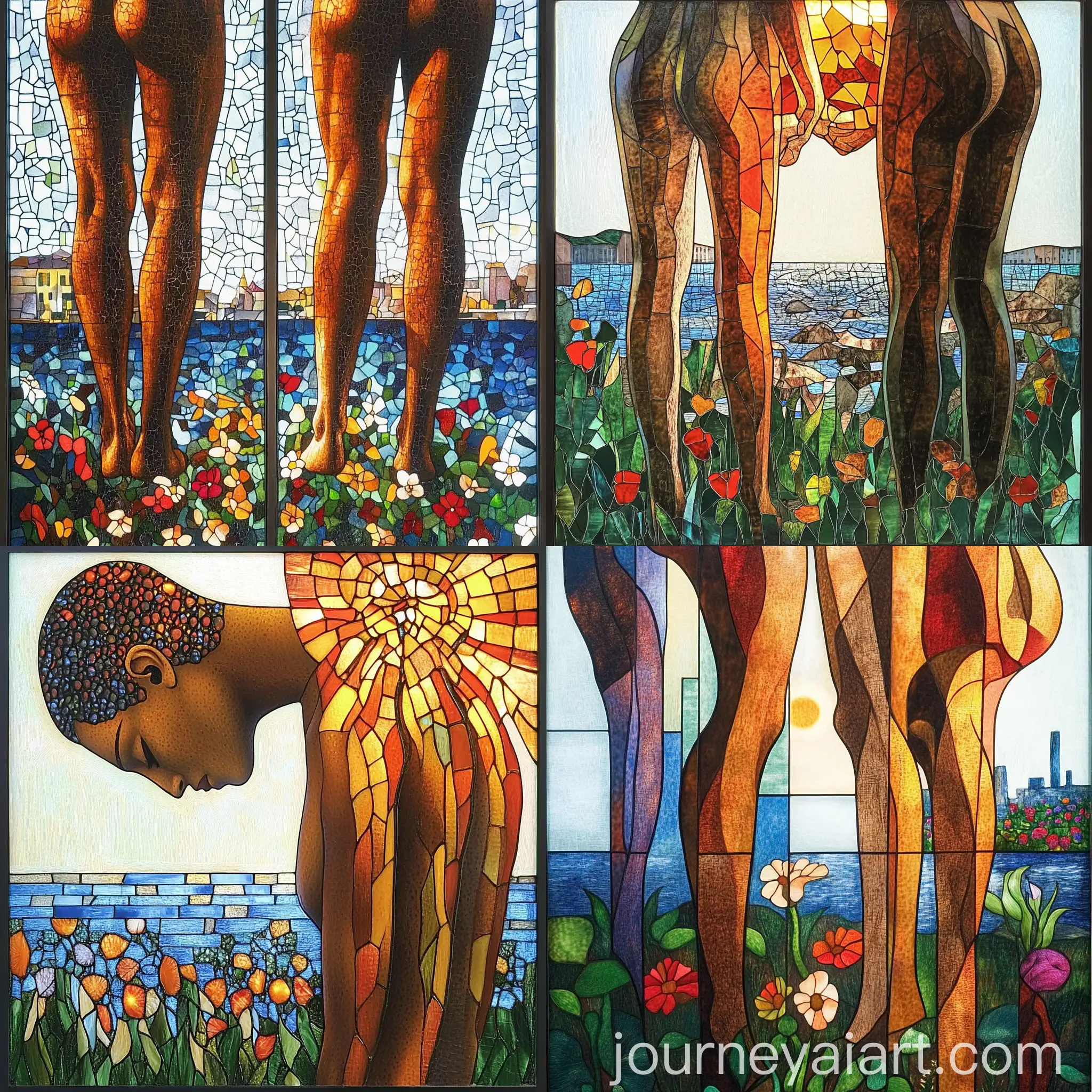 Stained-Glass-Window-Depicting-a-Serene-Scene