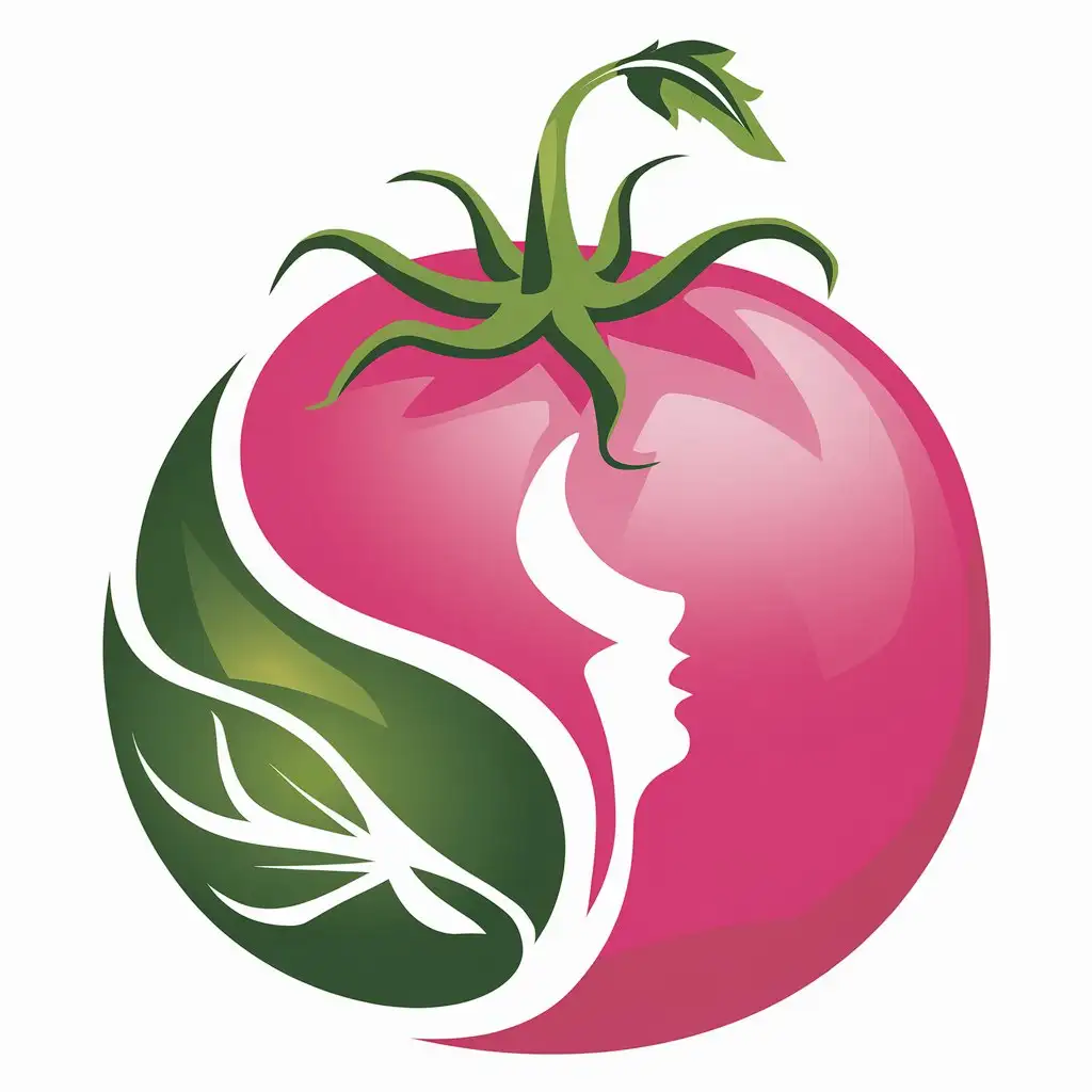 Creative-Logo-Design-with-Pink-Tomato-Merging-Holistic-Products-and-Beauty-Elements