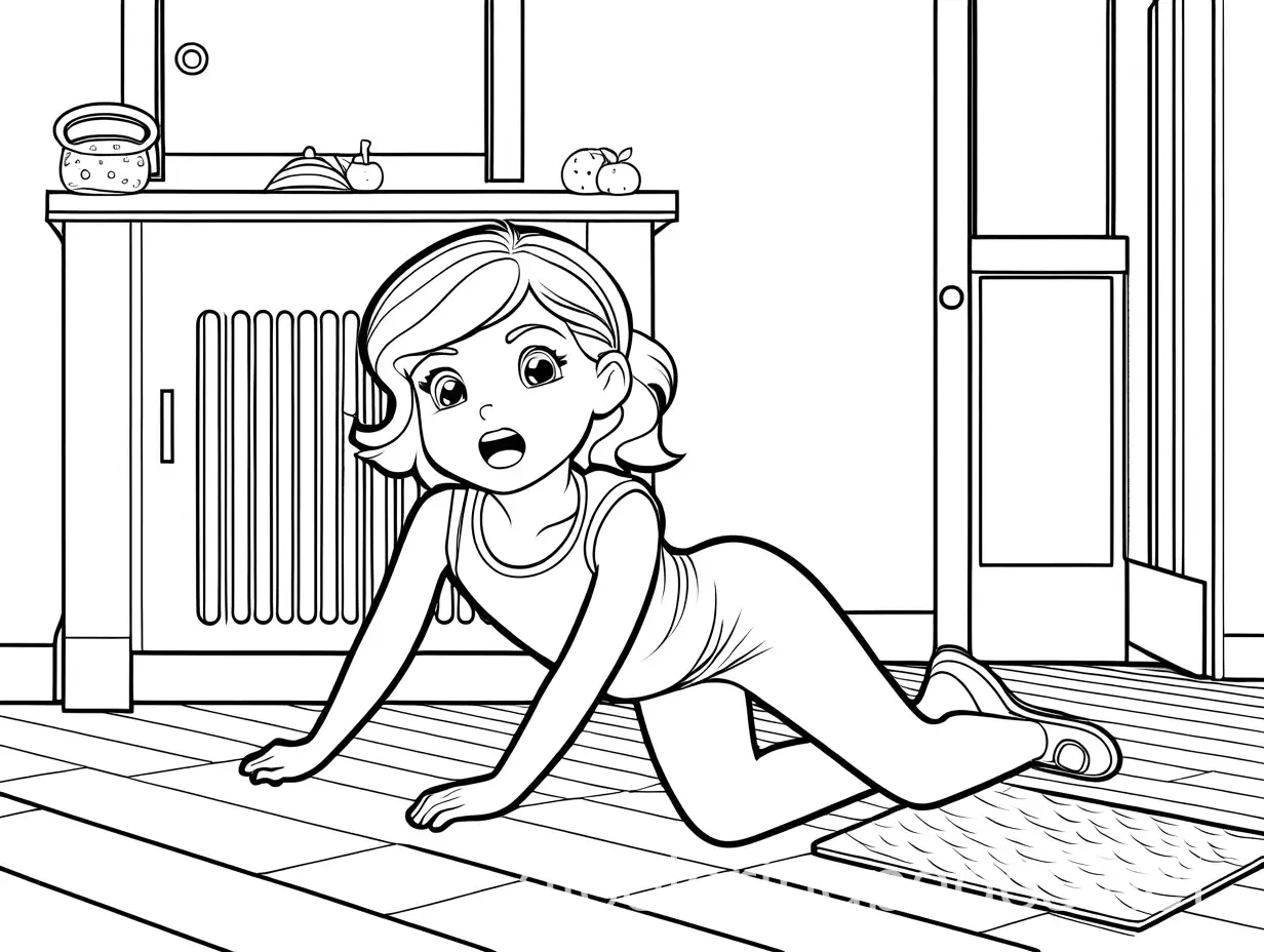 Young-Girl-Having-Tantrum-Coloring-Page