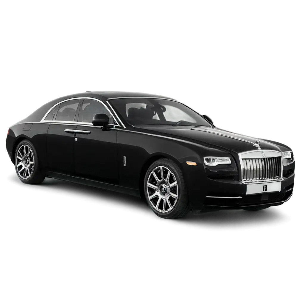 Luxury-Vehicle-Elegance-A-HighResolution-Black-Rolls-Royce-PNG-Image