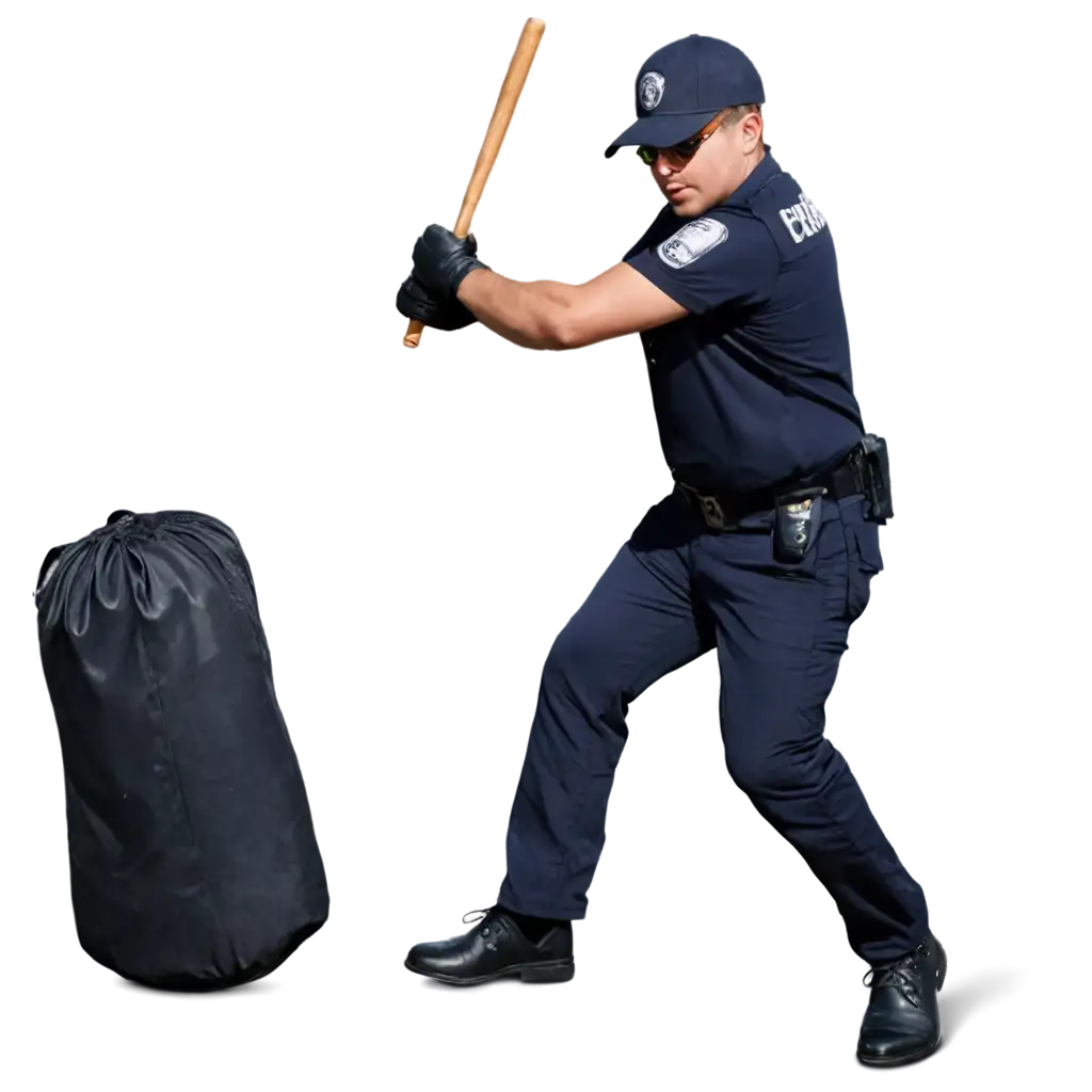 HighQuality-PNG-Image-Police-Officer-Hitting-Carjacker-with-Baseball-Bat