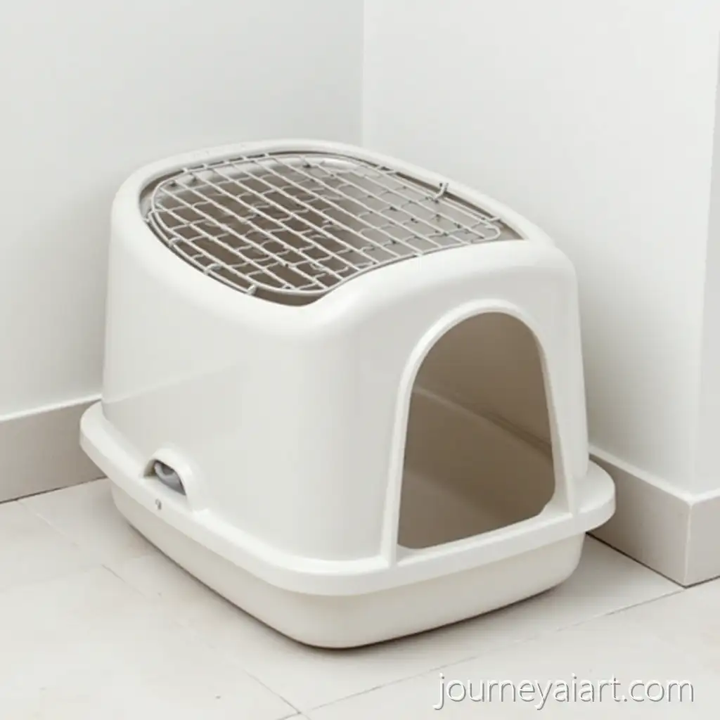 Cat-Litter-Box-with-Grid-Design-for-Easy-Cleaning