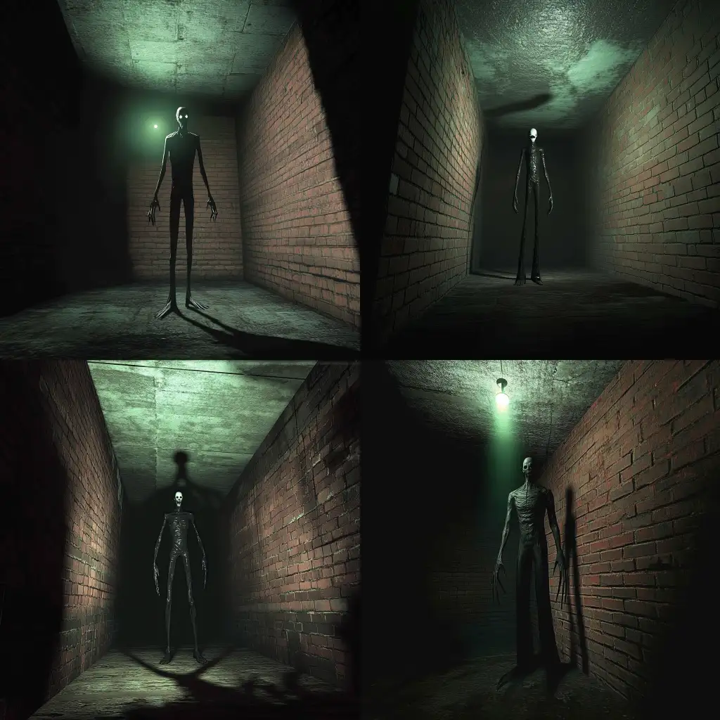 Retro-Horror-Video-Game-Scene-with-Eerie-Humanoid-Figure-and-Green-Glow