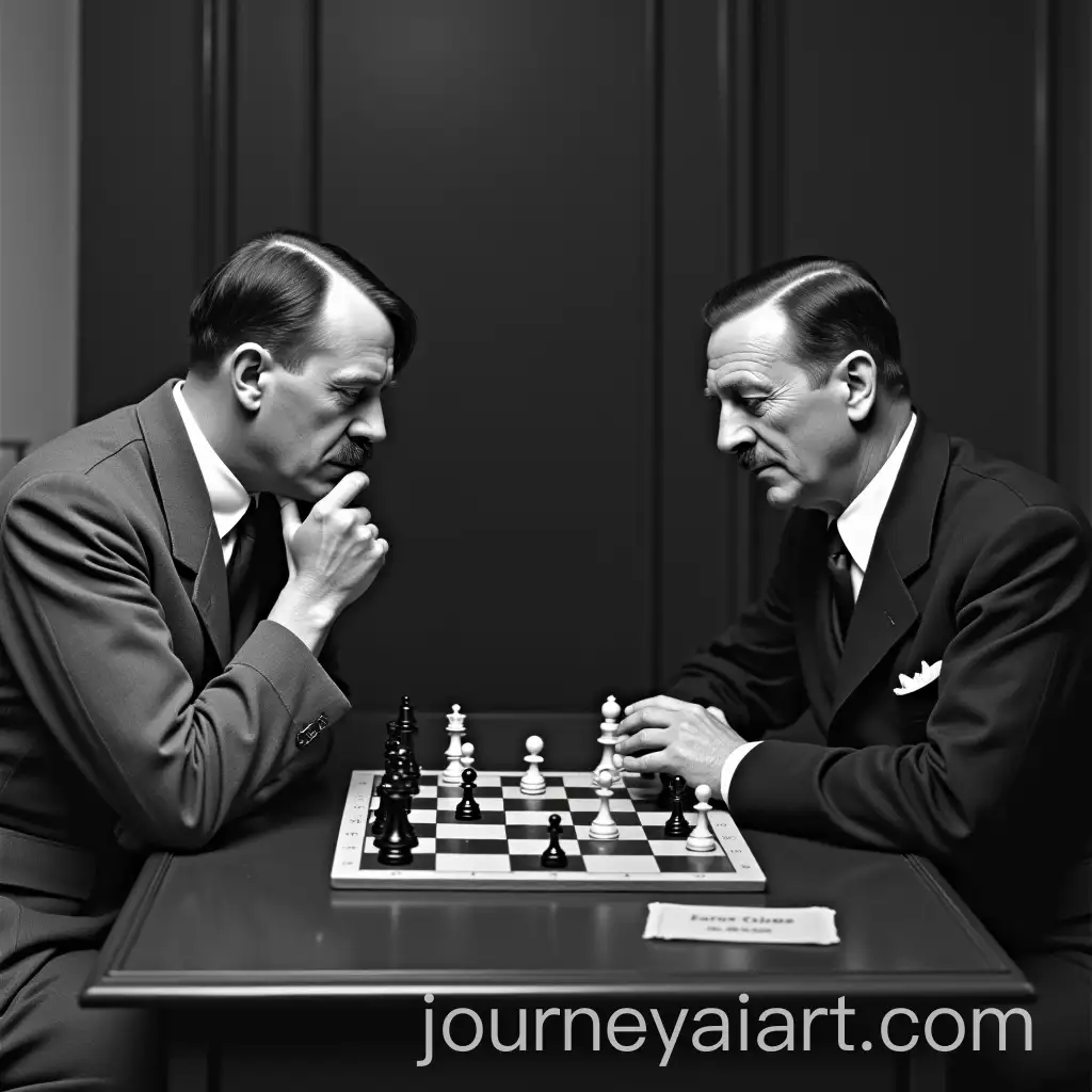 Adolf-Hitler-and-Benito-Mussolini-Playing-Chess