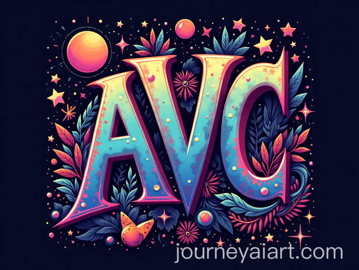 Surreal-Psychedelic-AVC-Letter-Art-for-Logo-Design