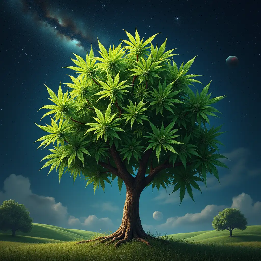 Marijuana-Apple-Tree-Growing-in-a-Cosmic-Landscape