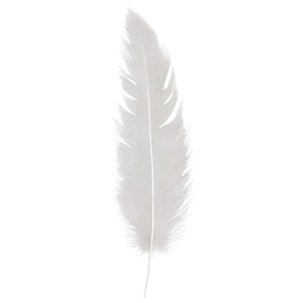 Lightweight-White-Feather-PNG-Image-Topview-for-Creative-Projects