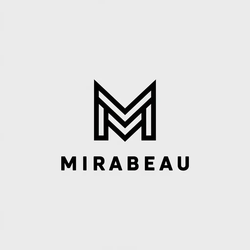 LOGO Design for Mirabeau Minimalistic Vector Logo with Geometric M for Real Estate Industry