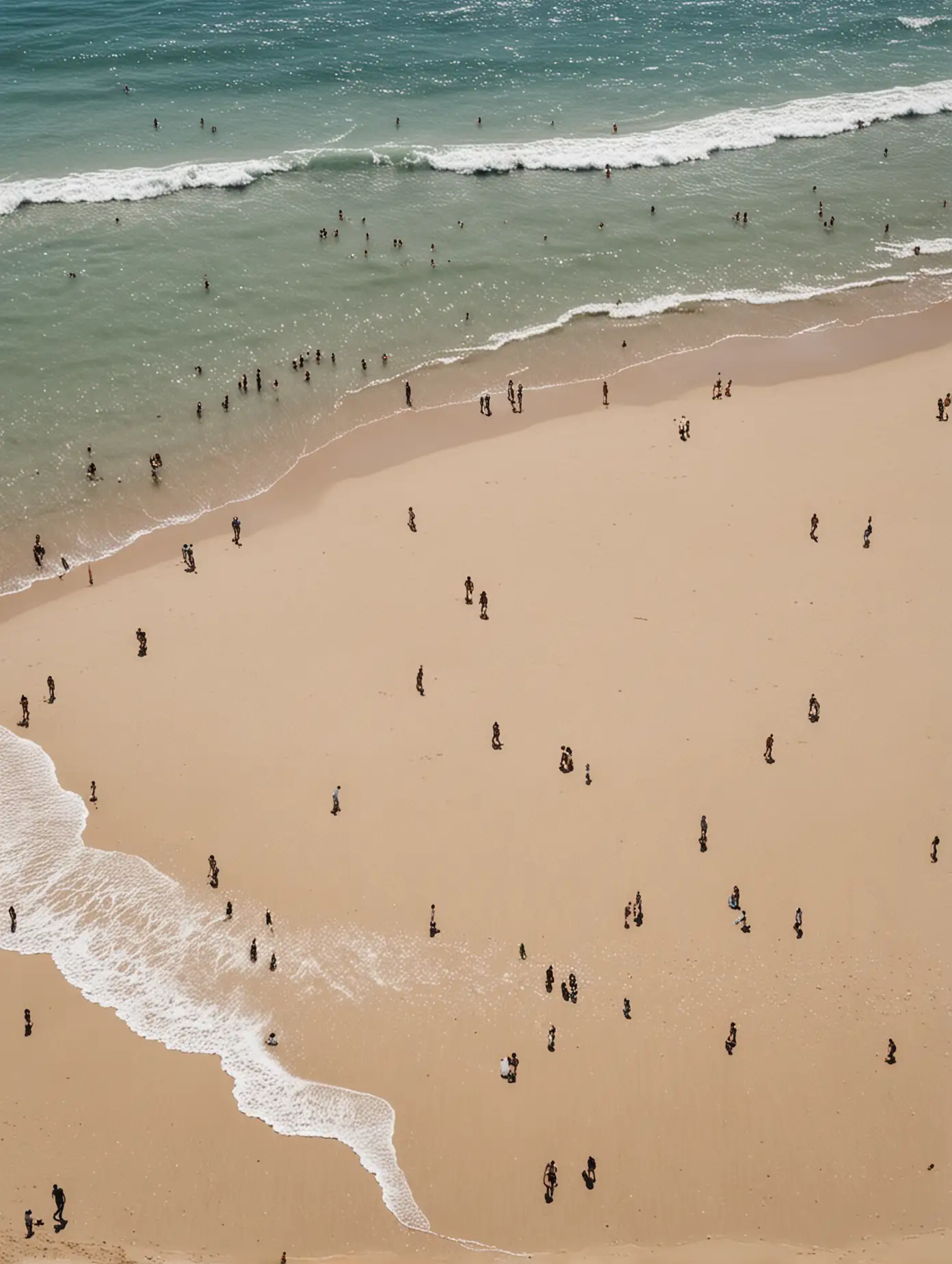 People-Enjoying-a-Relaxing-Day-on-a-Sandy-Beach-with-Ocean-View