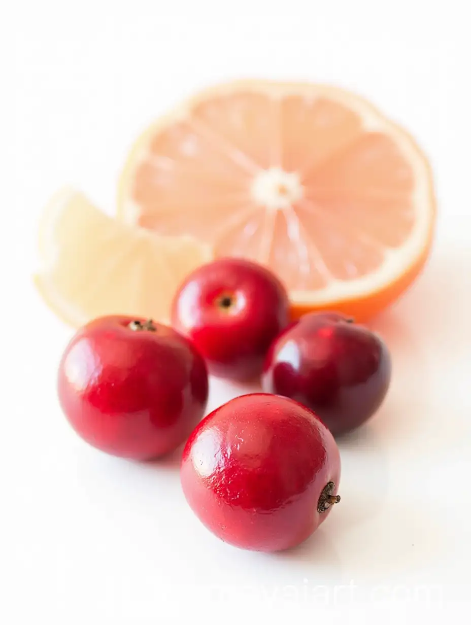 Fresh-Cranberries-with-Slices-on-a-Bright-White-Background