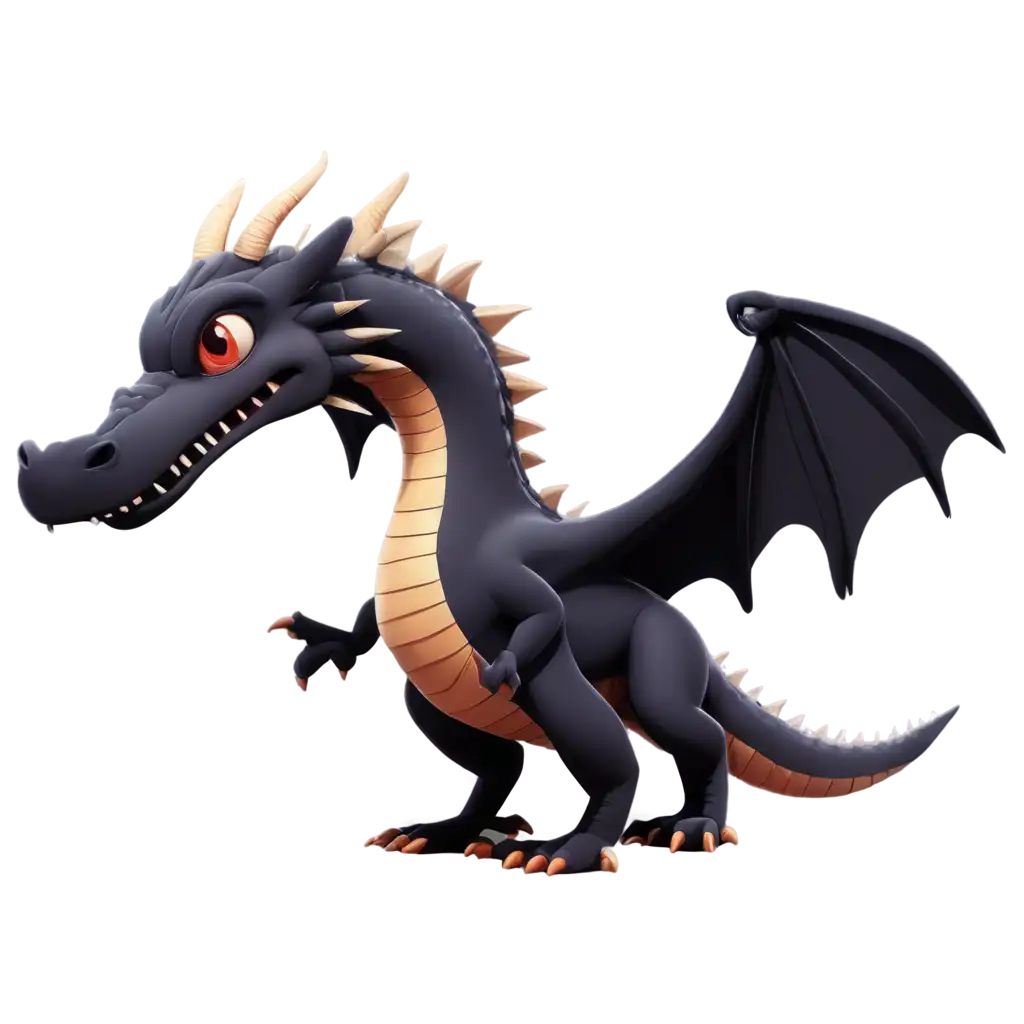 a 2d cartoon inspired dragon